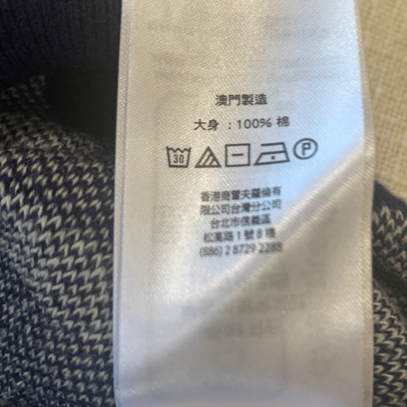 Lauren  Ralph Lauren black label 
Women Size L short sleeve navy 
Stripe sweater - Picture 5 of 5